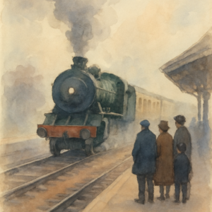 Arrival of the steam train