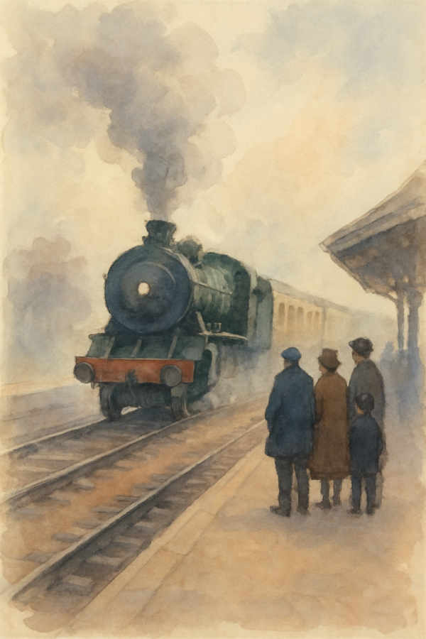 Arrival of the steam train