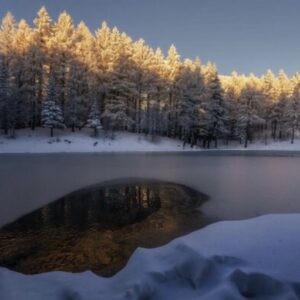 Frozen lake winter Image