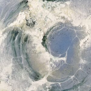 Azure foamy stream - sea blue water