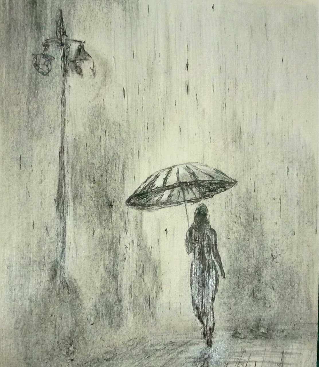 Girl in the rain