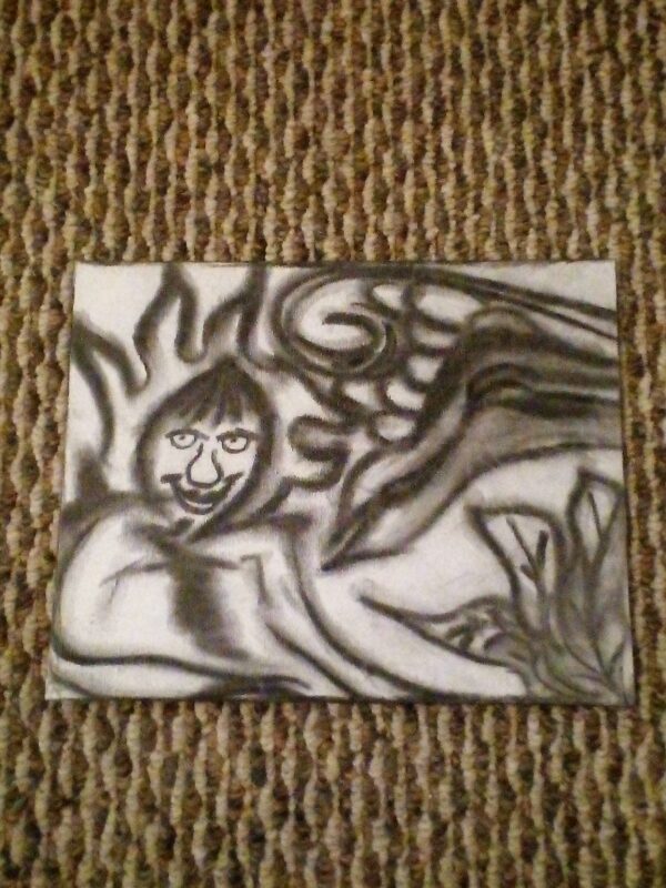 Man with black feet