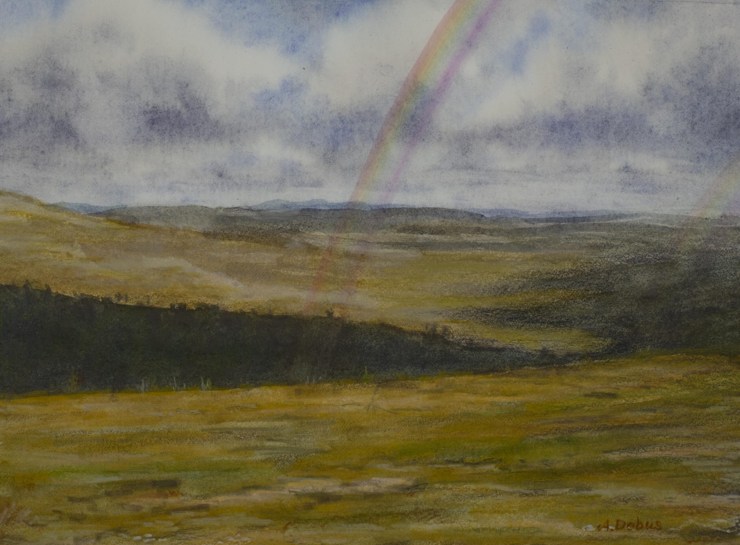 Rainbow over the tundra