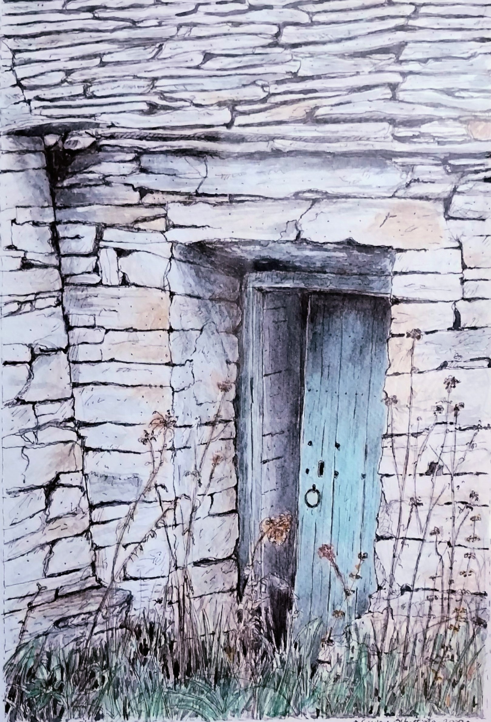 The blue door