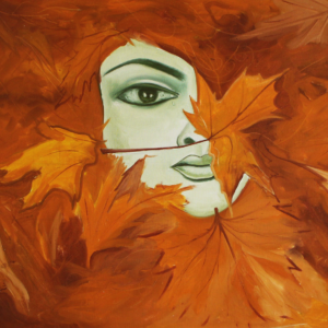 Face in the autumn