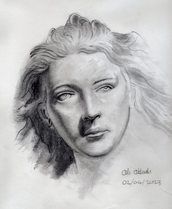 The gazing lady