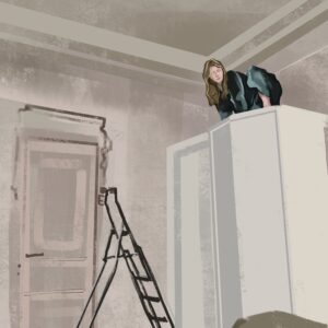 Girl on the shelf