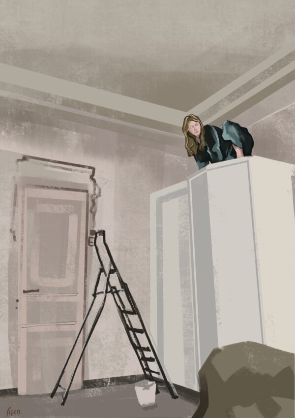 Girl on the shelf